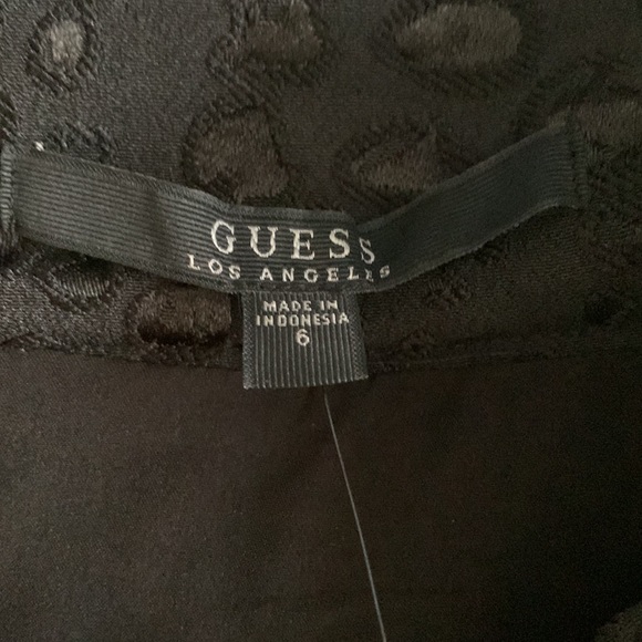 Guess Black Leopard Print Pleated Cocktail Skirt - 6 - Picture 3 of 4